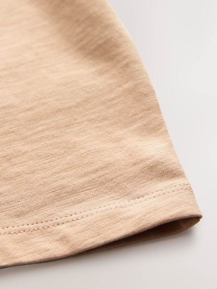 Tan Brown Bear Long Sleeves Semi Plain T-Shirt (3mths-7yrs) - Image 4 of 4
