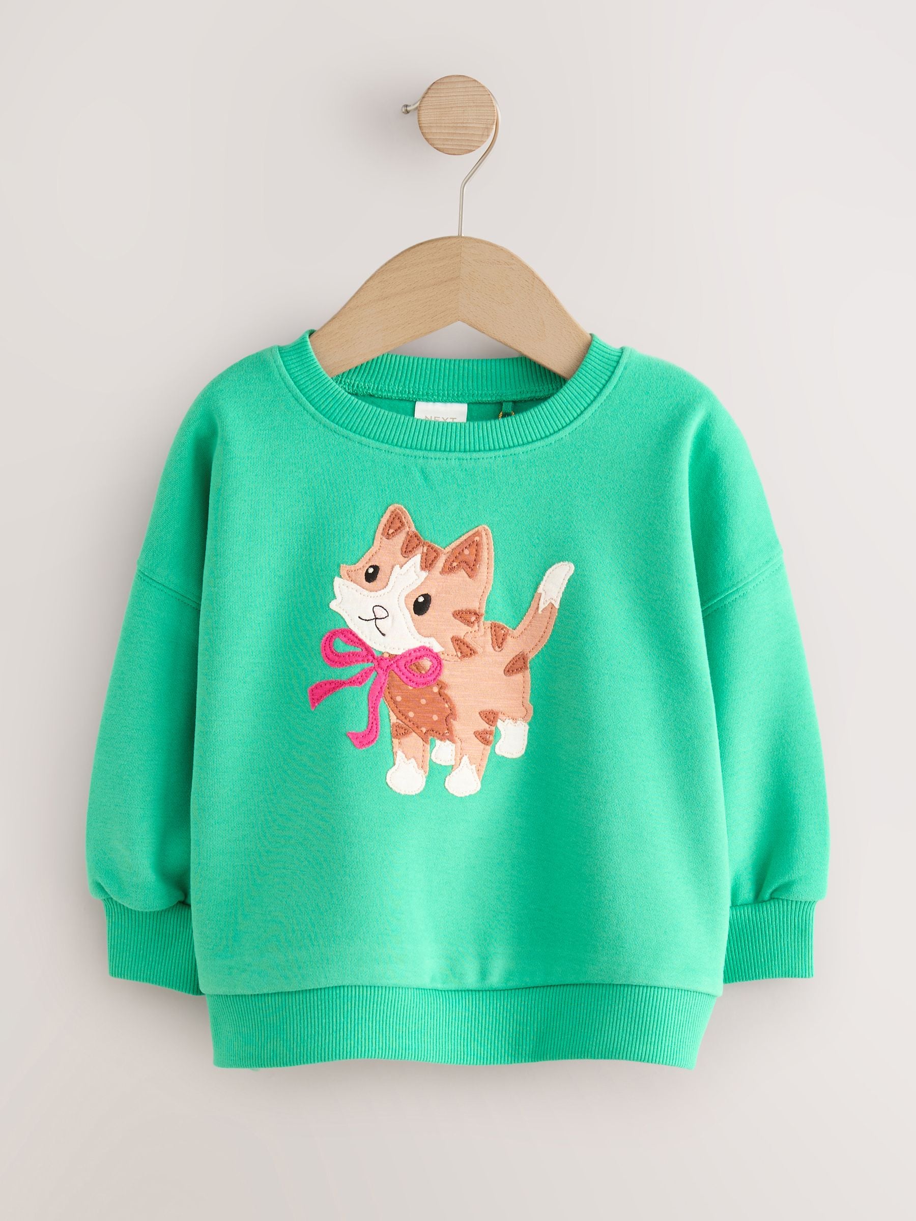 Buy Green Cat Crew Neck Sweatshirt (3mths-7yrs) from the Next UK