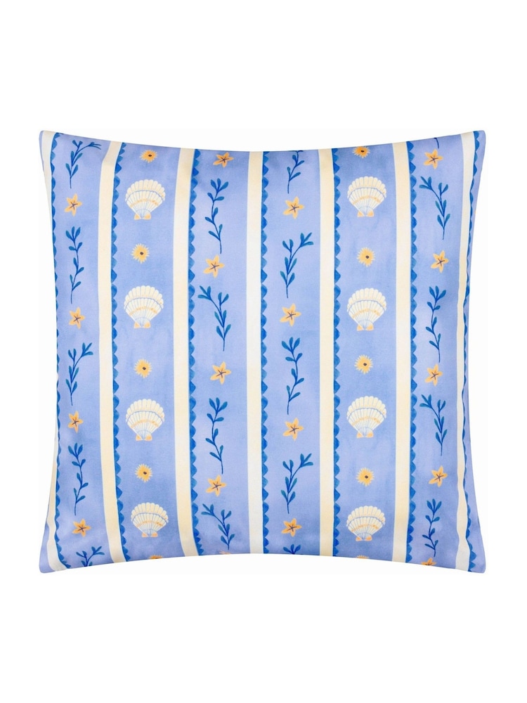 Furn Blue Sea Shells Outdoor Polyester Cushion - Image 2 of 4