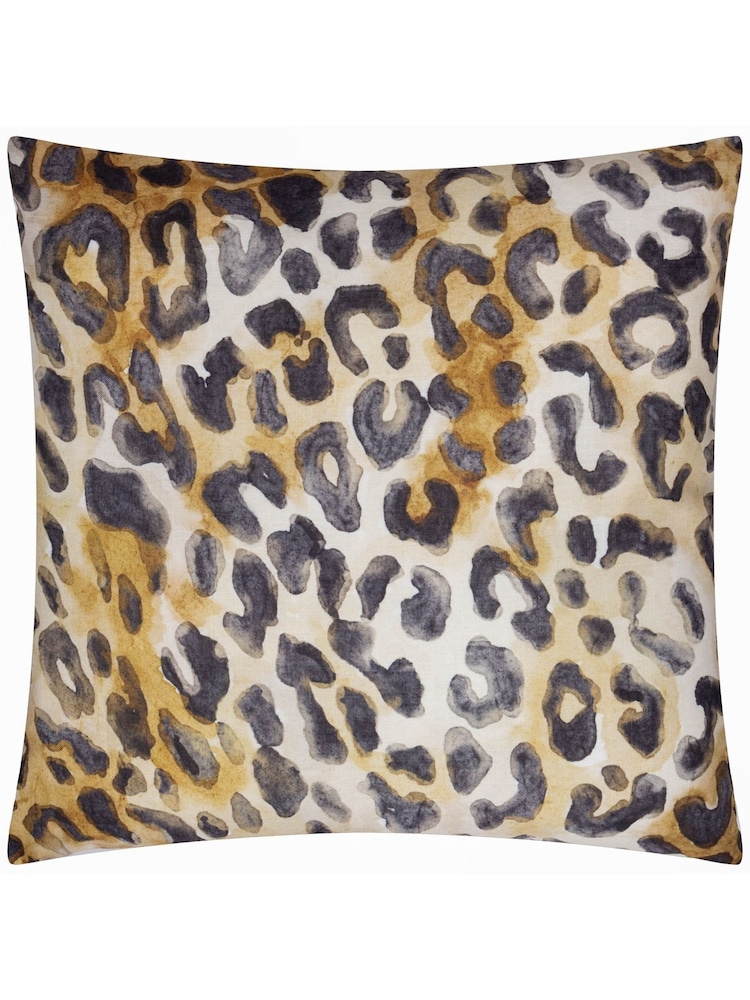Paoletti Black or Gold Leopardis Trio Outdoor Polyester Cushion - Image 2 of 4
