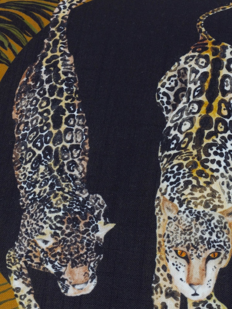Paoletti Black or Gold Leopardis Trio Outdoor Polyester Cushion - Image 4 of 4