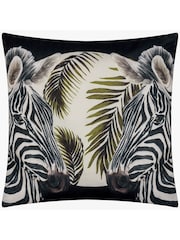 Paoletti Multicolour Leopardis Zebra Outdoor Polyester Cushion - Image 1 of 4