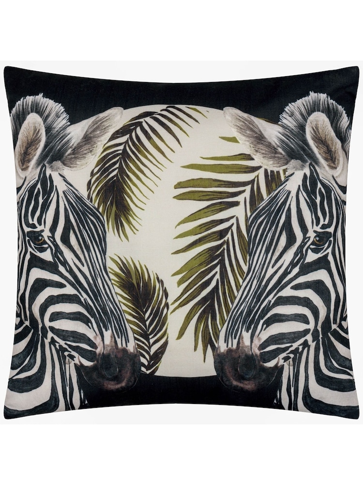 Paoletti Multicolour Leopardis Zebra Outdoor Polyester Cushion - Image 1 of 4