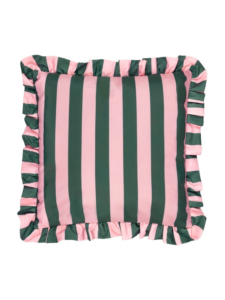 Подушка для улицы в полоску с оборками Furn Palm Royale - Изображение 1 из 3