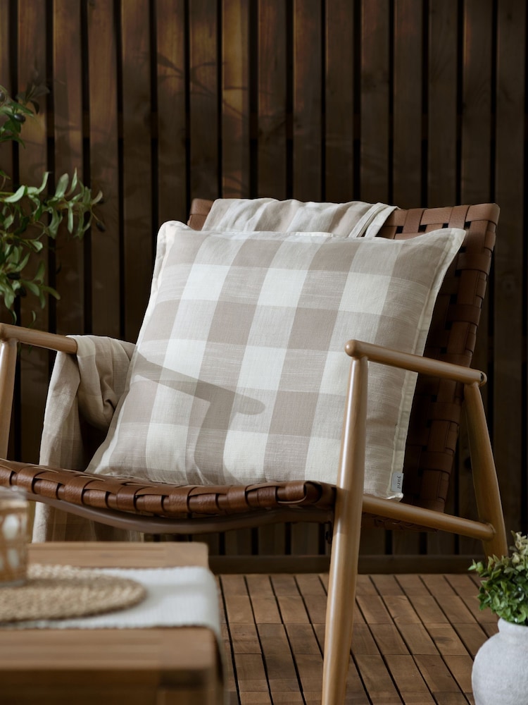 Yard Chesil Check Outdoor Cushion - Image 1 of 5 Yard Chesil Check Outdoor Cushion - Image 1 of 5
