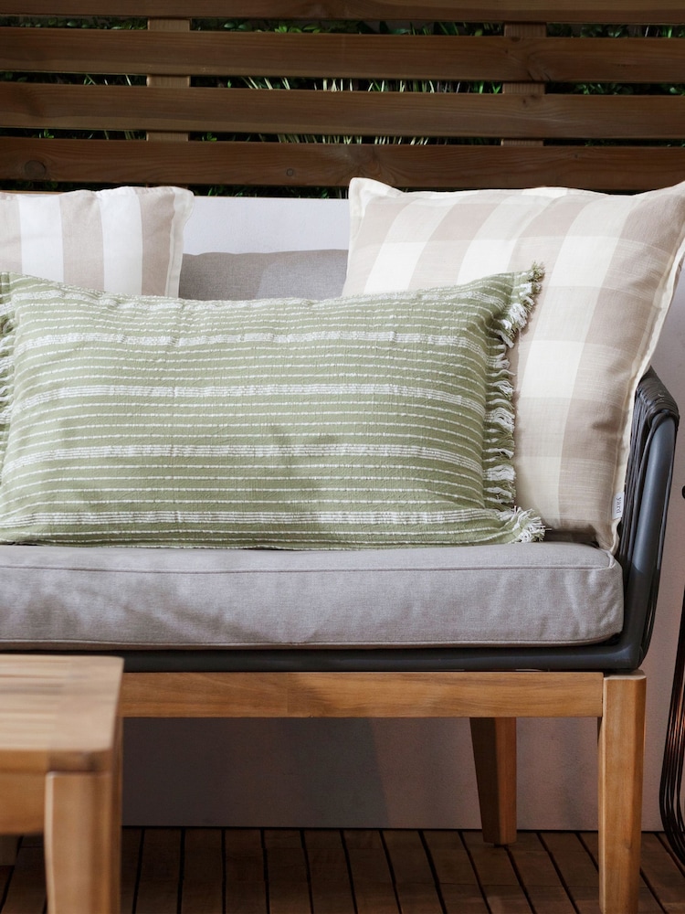 Yard Chesil Check Outdoor Cushion - Image 5 of 5 Yard Chesil Check Outdoor Cushion - Image 5 of 5
