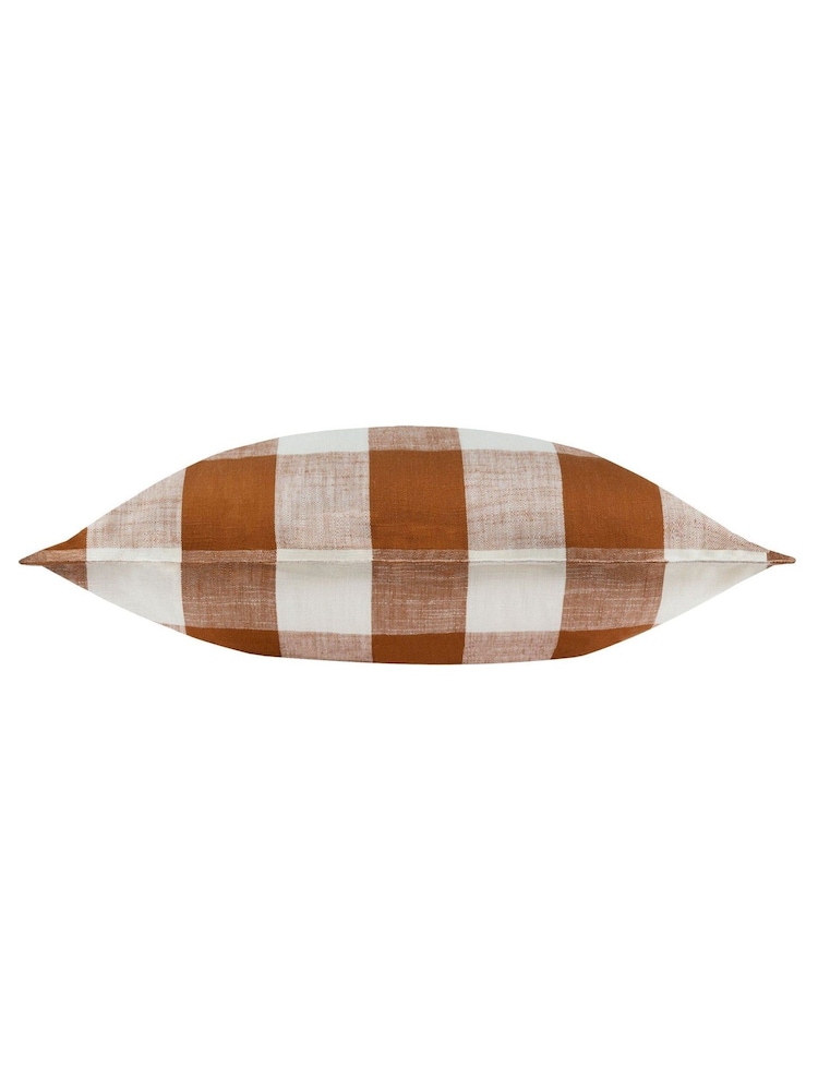 Yard Pecan Chesil Check Outdoor Cushion - Image 4 of 5