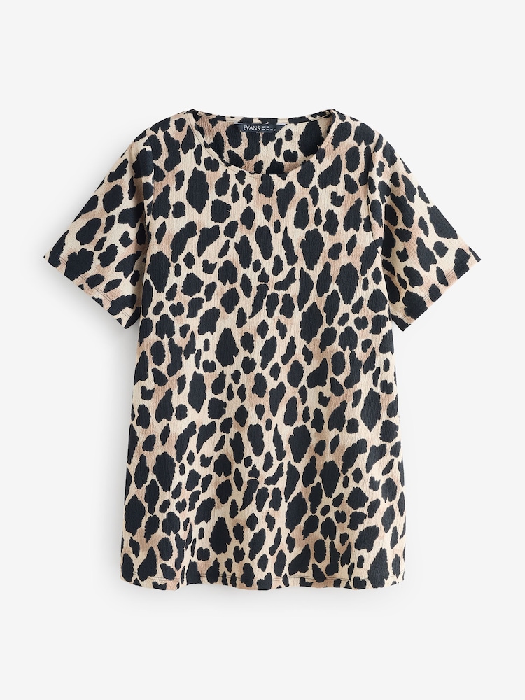 Evans Evans Animal Jersey Crepe Top - Image 2 of 2