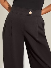 Lipsy Black Relaxed Wide Leg Jersey Trousers - Image 3 of 4