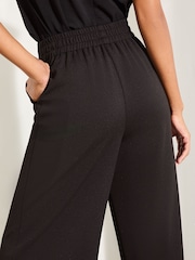 Lipsy Black Relaxed Wide Leg Jersey Trousers - Image 4 of 4