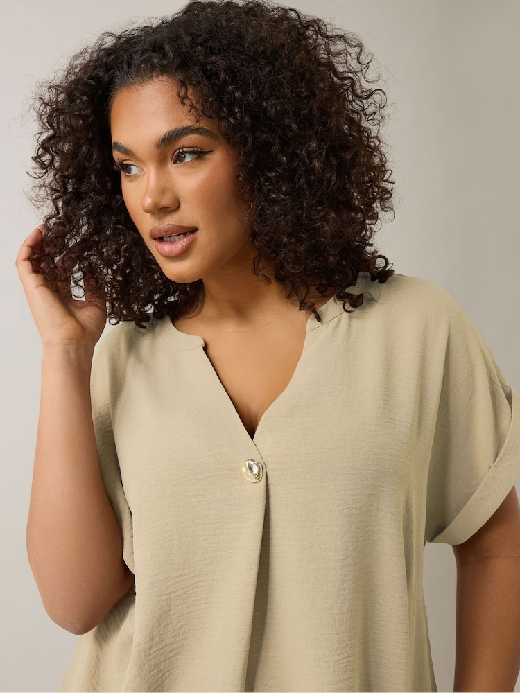 Evans Natural Button Detail Blouse - Imagen 2 de 6