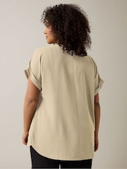 Evans Natural Button Detail Blouse - Imagen 3 de 6