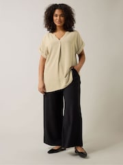 Evans Natural Button Detail Blouse - Imagen 4 de 6