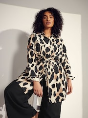 Evans Natural Animal Print Utility Tunic - Image 2 of 7