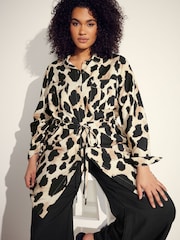 Evans Natural Animal Print Utility Tunic - Image 4 of 7