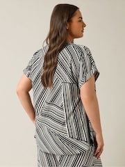 Evans Button Detail Black Blouse - Image 3 of 5