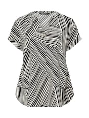 Evans Button Detail Black Blouse - Image 5 of 5
