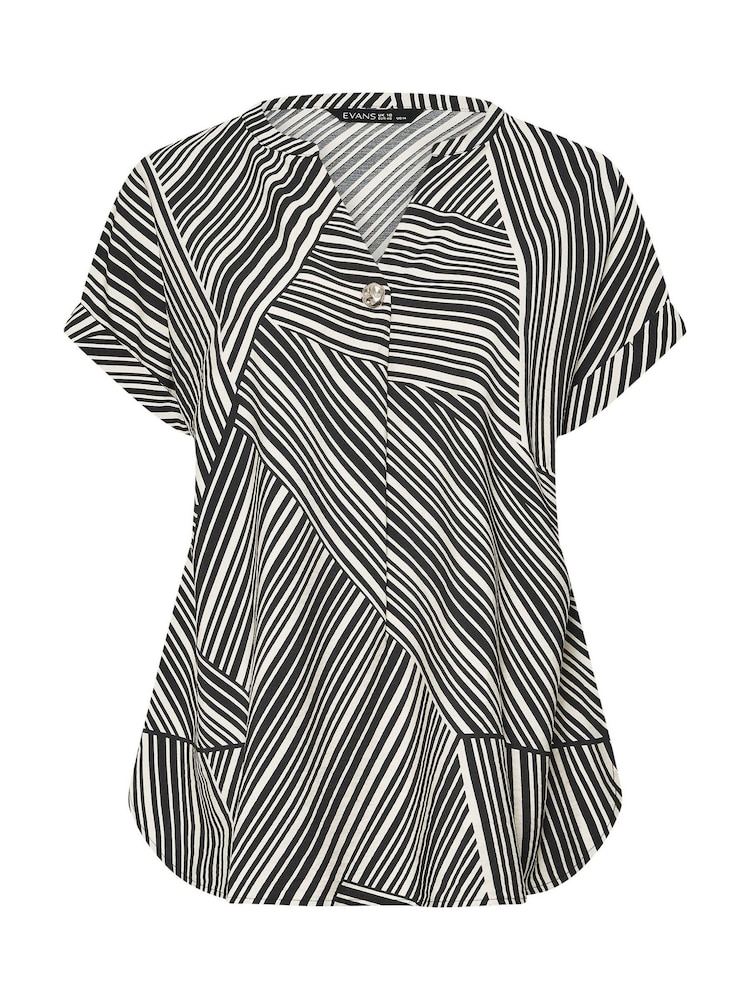 Evans Button Detail Black Blouse - Imagen 5 de 5 Evans Button Detail Black Blouse - Imagen 5 de 5