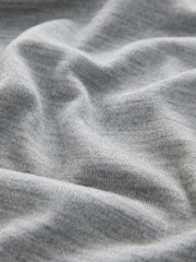 Grey 100% Merino Wool Long Sleeve Crew Neck Jumper - Image 6 of 7