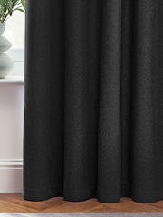 furn. Black Dawn 100% Blackout Thermal Eyelet Curtains - Image 2 of 4