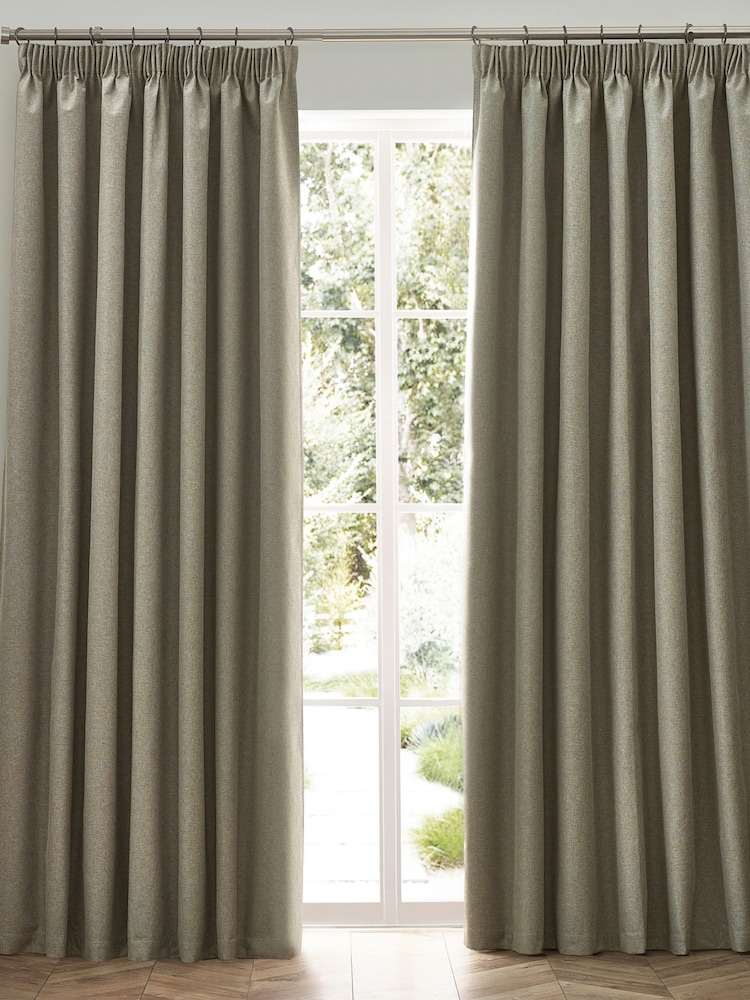 furn. Natural Dawn 100% Blackout Thermal Pencil Pleat Curtains - Image 6 of 6