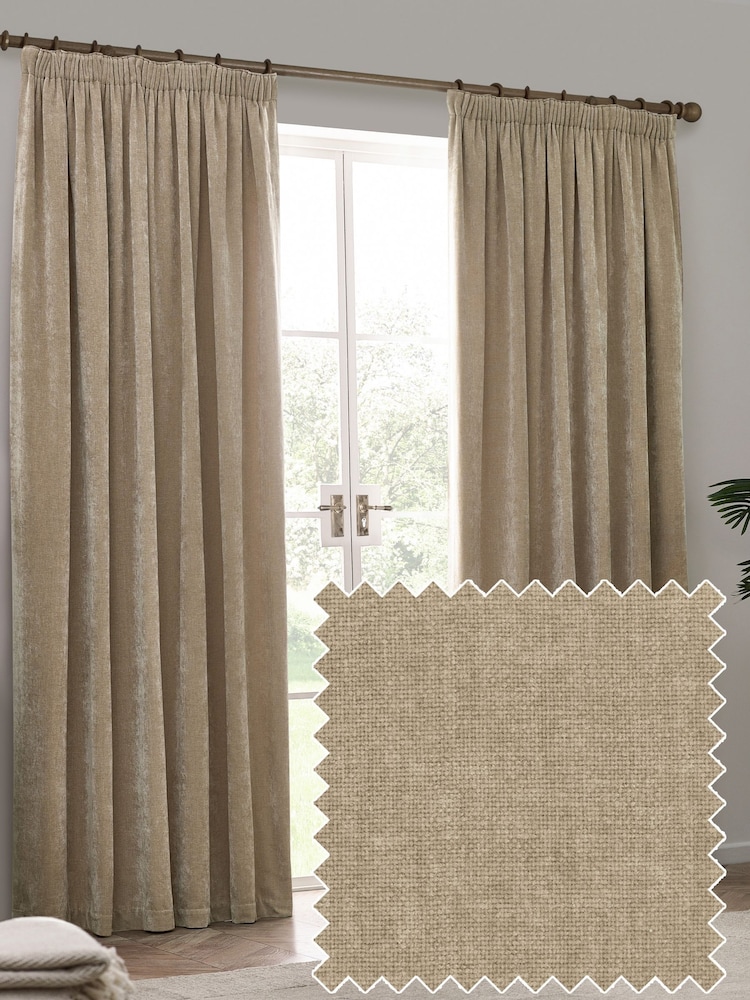 Yard Heavy Chenille Velvet Room Darkening Pencil Pleat Curtains - Изображение 1 из 5 Yard Heavy Chenille Velvet Room Darkening Pencil Pleat Curtains - Изображение 1 из 5