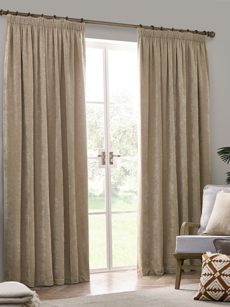 Yard Heavy Chenille Velvet Room Darkening Pencil Pleat Curtains - Изображение 2 из 5 Yard Heavy Chenille Velvet Room Darkening Pencil Pleat Curtains - Изображение 2 из 5