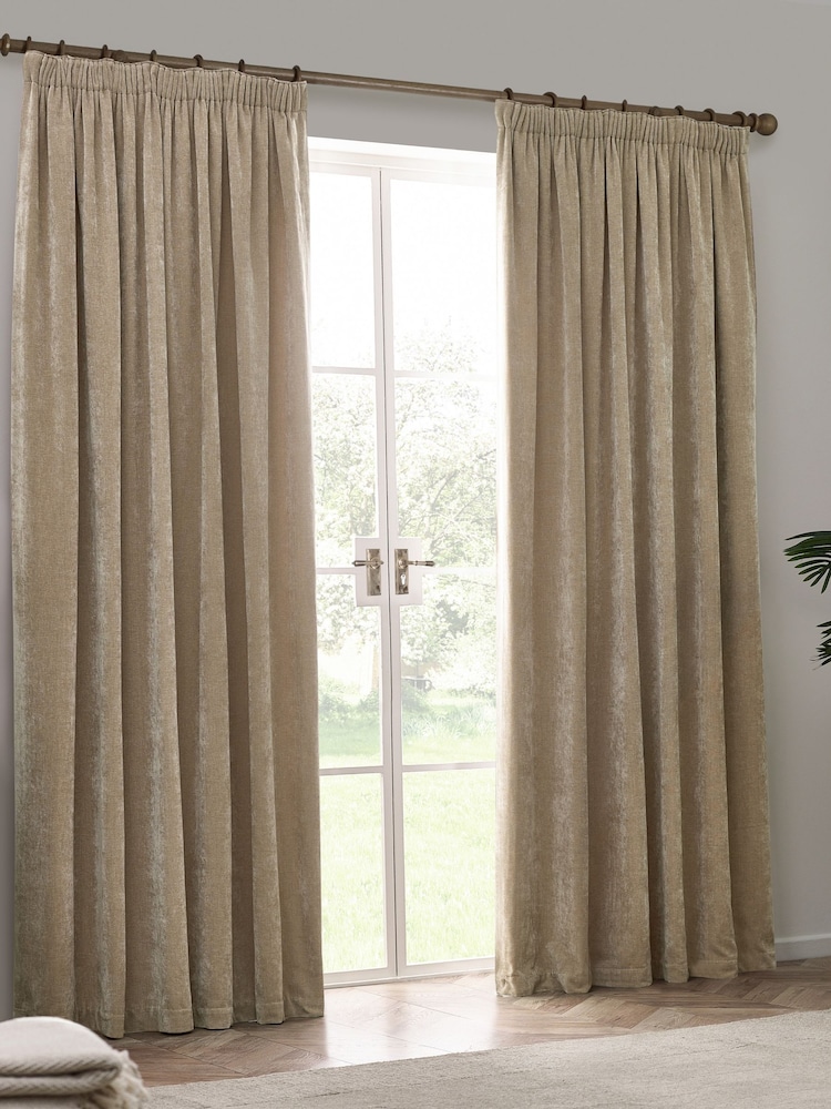 Yard Heavy Chenille Velvet Room Darkening Pencil Pleat Curtains - Изображение 5 из 5 Yard Heavy Chenille Velvet Room Darkening Pencil Pleat Curtains - Изображение 5 из 5