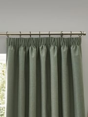 furn. Eucalyptus Dawn 100% Blackout Thermal Pencil Pleat Curtains - Image 3 of 6