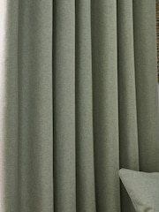 furn. Eucalyptus Dawn 100% Blackout Thermal Pencil Pleat Curtains - Image 4 of 6