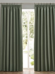 furn. Eucalyptus Dawn 100% Blackout Thermal Pencil Pleat Curtains - Image 5 of 6