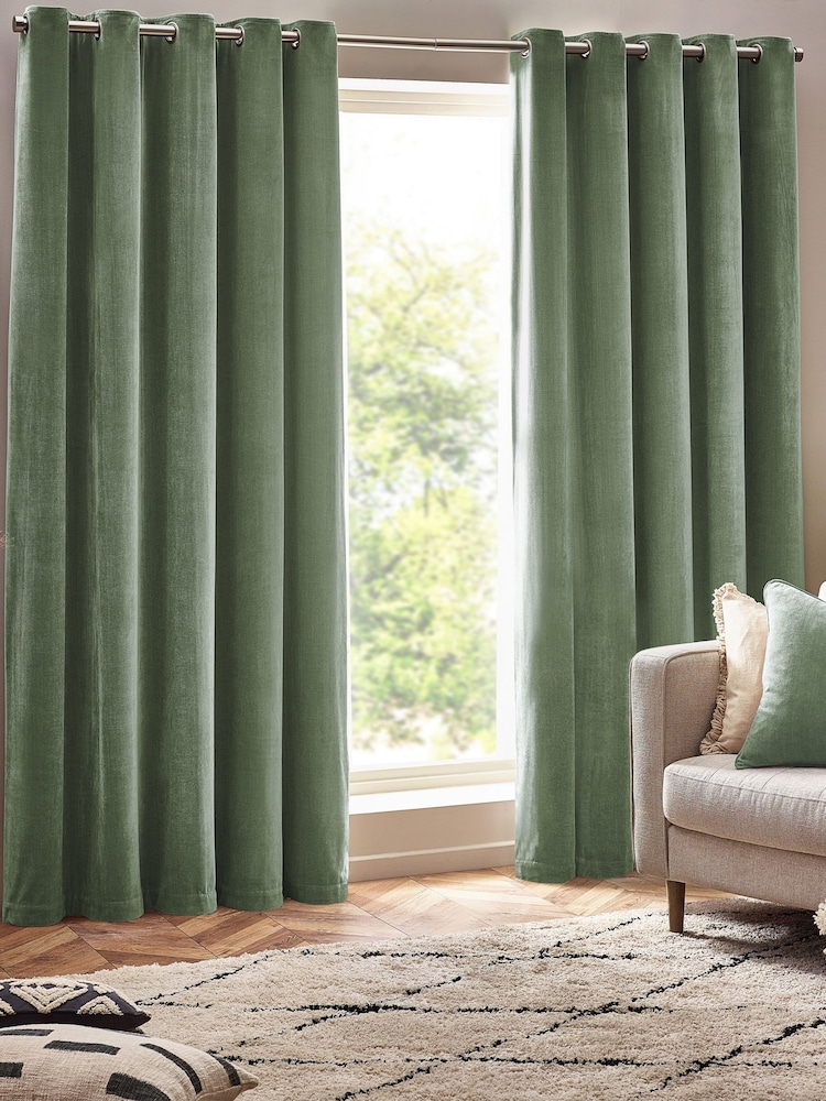 Yard Heavy Chenille Velvet Room Darkening Rengasverhot - Kuva 2 / 5