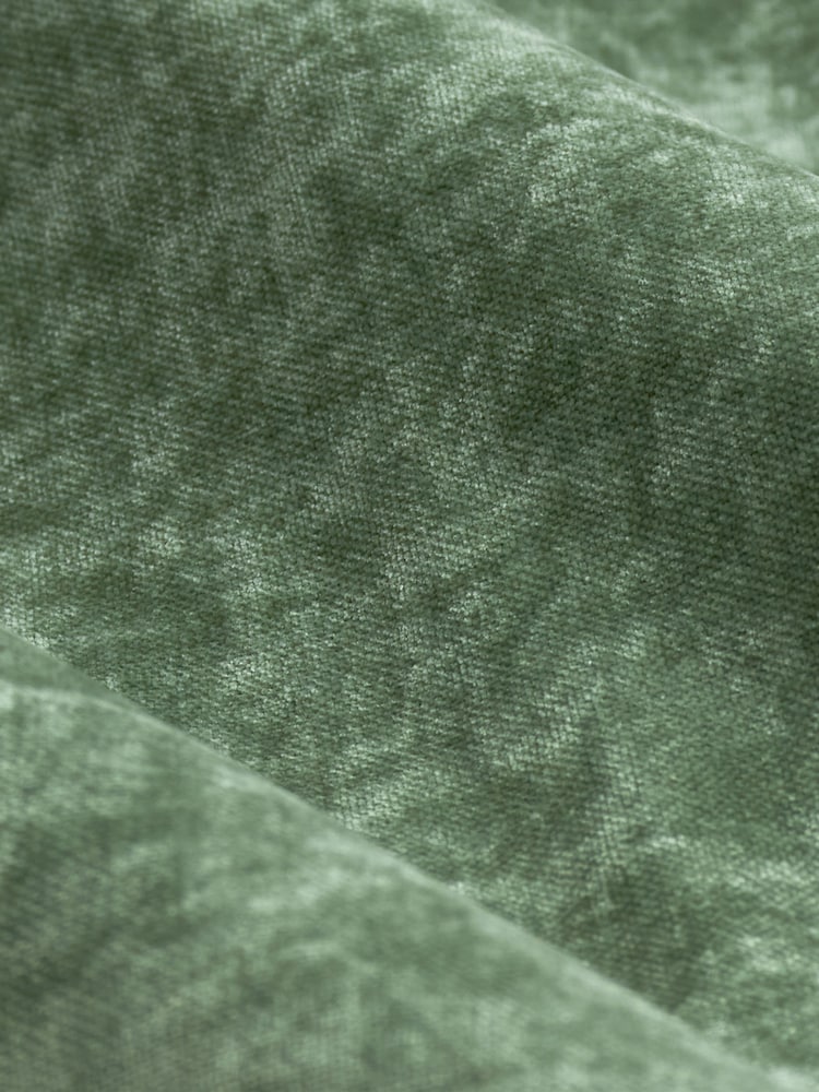 Yard Eucalyptus Green Heavy Chenille Lined Eyelet Curtains - Image 4 of 4 Yard Eucalyptus Green Heavy Chenille Lined Eyelet Curtains - Image 4 of 4