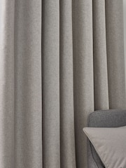 furn. Linen Dawn 100% Blackout Thermal Pencil Pleat Curtains - Image 4 of 6