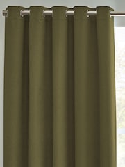 furn. Olive Dawn 100% Blackout Thermal Eyelet Curtains - Image 3 of 5