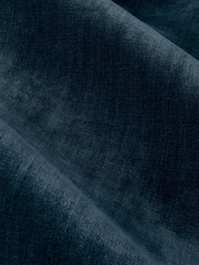 Yard Navy Heavy Chenille Velvet Room Darkening Pencil Pleat Curtains - Image 5 of 5