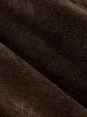 Yard Brown Heavy Chenille Velvet Room Darkening Pencil Pleat Curtains - Image 4 of 5