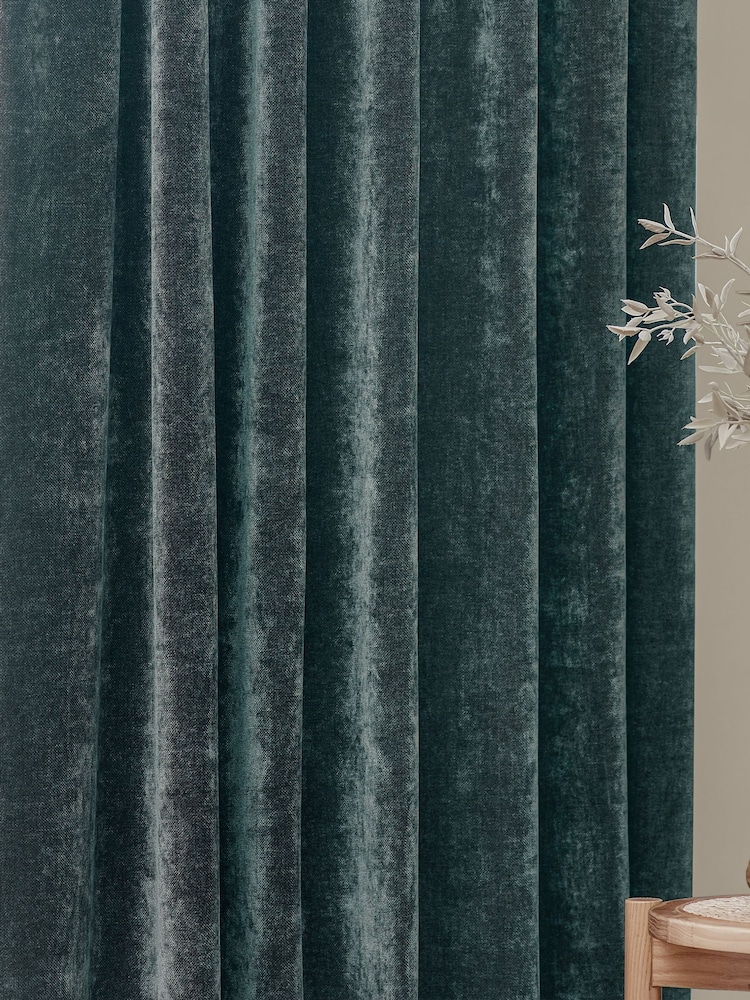 Yard Heavy Chenille Velvet Room Darkening Pencil Pleat Curtains - Изображение 5 из 5 Yard Heavy Chenille Velvet Room Darkening Pencil Pleat Curtains - Изображение 5 из 5