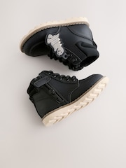 Black Dinosaur Lace-Up Boots - Image 3 of 6