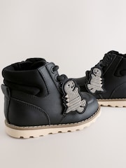 Black Dinosaur Lace-Up Boots - Image 5 of 6