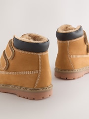 Tan Brown Standard Fit (F) Leather Thermal Thinsulate™ Lined Touch Fastening Work Boots - Image 4 of 5
