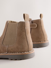 Neutral Brown Standard Fit (F) Suede Chelsea Boots - Image 5 of 6