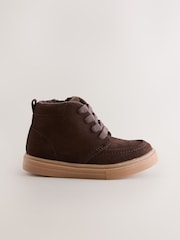 Brown Chocolate Standard Fit (F) Warm Lined Chukka Boots - Image 2 of 5