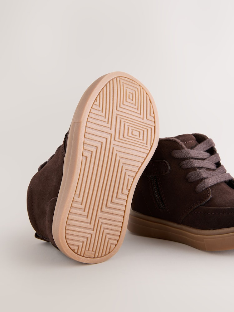 Brown Chocolate Standard Fit (F) Warm Lined Chukka Boots - Image 5 of 5