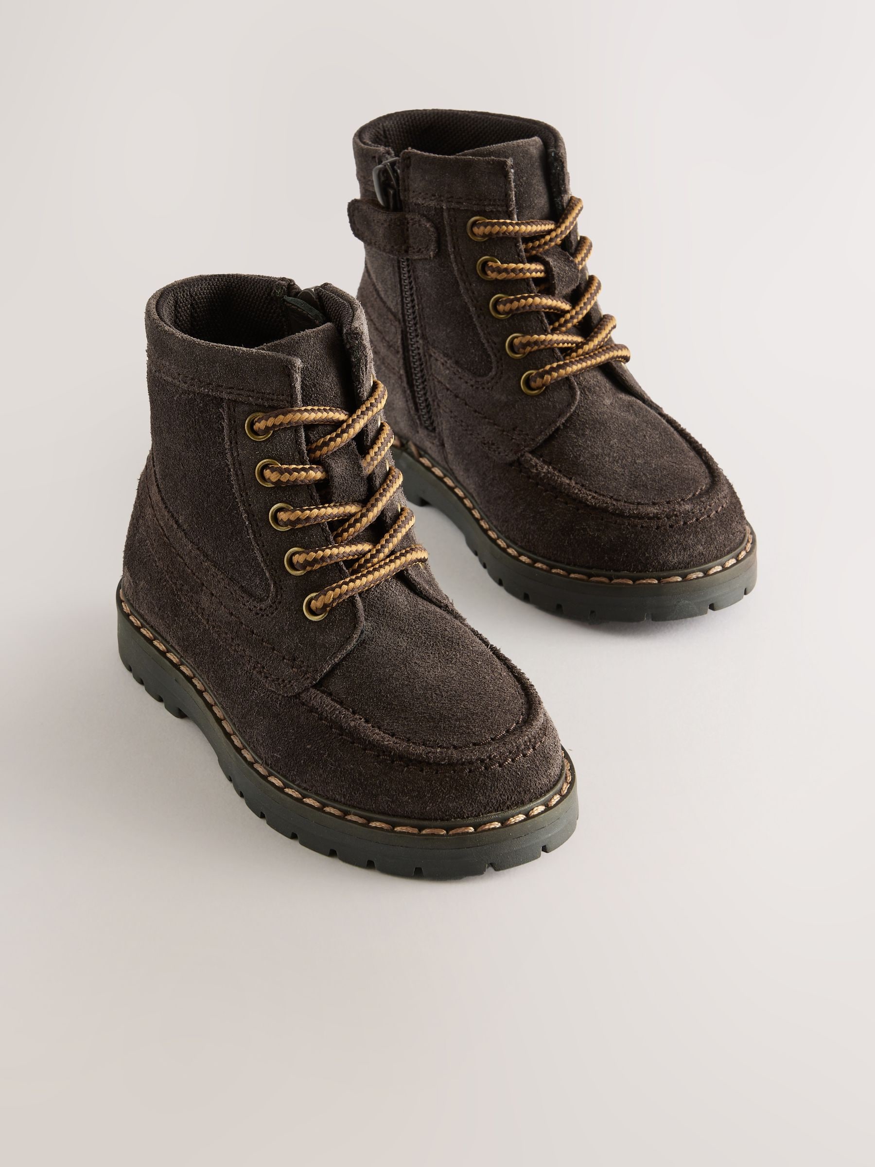 靴 used suede race up boots Buy Chocolate Brown Suede Lace-Up Boots from Next USA
