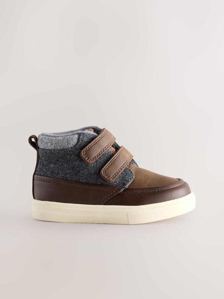 Chocolate Brown Wide Fit (G) Touch Fastening Boots - Image 2 of 5