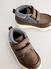 Chocolate Brown Wide Fit (G) Touch Fastening Boots - Image 5 of 5