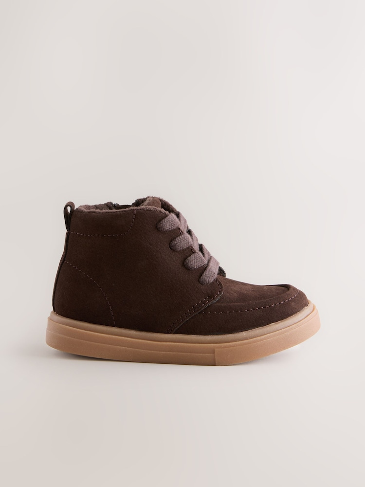 Brown Chocolate Wide Fit (G) Warm Lined Chukka Boots - Image 2 of 5 Brown Chocolate Wide Fit (G) Warm Lined Chukka Boots - Image 2 of 5