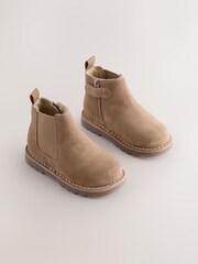 Neutral Wide Fit (G) Suede Chelsea Boots - Image 1 of 6