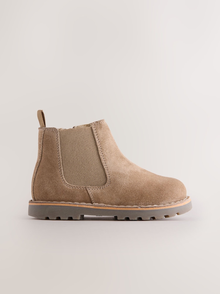 Neutral Wide Fit (G) Suede Chelsea Boots - Image 2 of 6